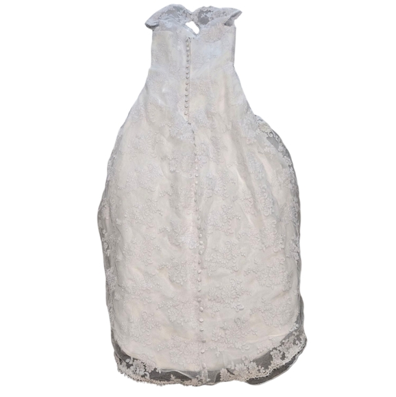 Gorgeous White High Low Wedding Dress Brand New Beautiful Lace and Beading - Picture 13 of 15